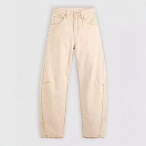 Levi’s Cinch Barrel Jeans Women's 32x31 Baggy High Rise Cloudy Travertine Tan
